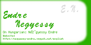 endre negyessy business card